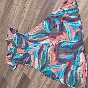 Maxi multicolored pull on dress